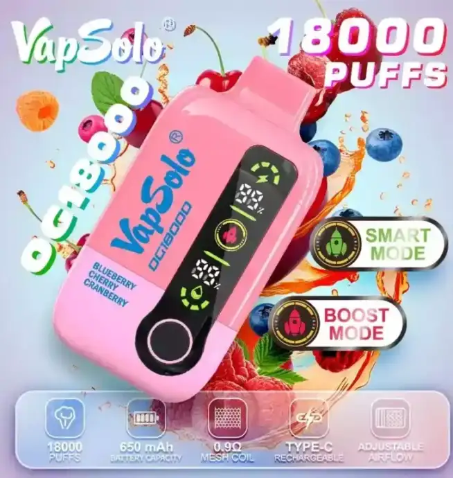 Vapsolo DG 18000 Puffs Control Inteligente y Máxima Intensidad en Cada Vapeo