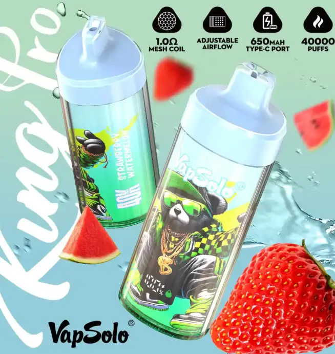 Vapsolo KING PRO 40K Premium Vaper Puffs usa e getta con 40.000 inalazioni Display LCD e tecnologia Mesh Coil