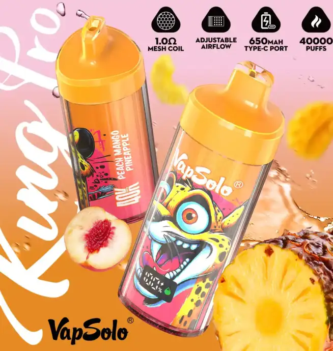 Vapsolo KING PRO 40K Premium Vaper Puffs usa e getta con 40.000 inalazioni Display LCD e tecnologia Mesh Coil