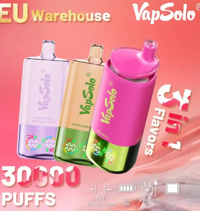 Vapsolo Triple 30000 Puffs Trois saveurs étonnantes dans un seul appareil